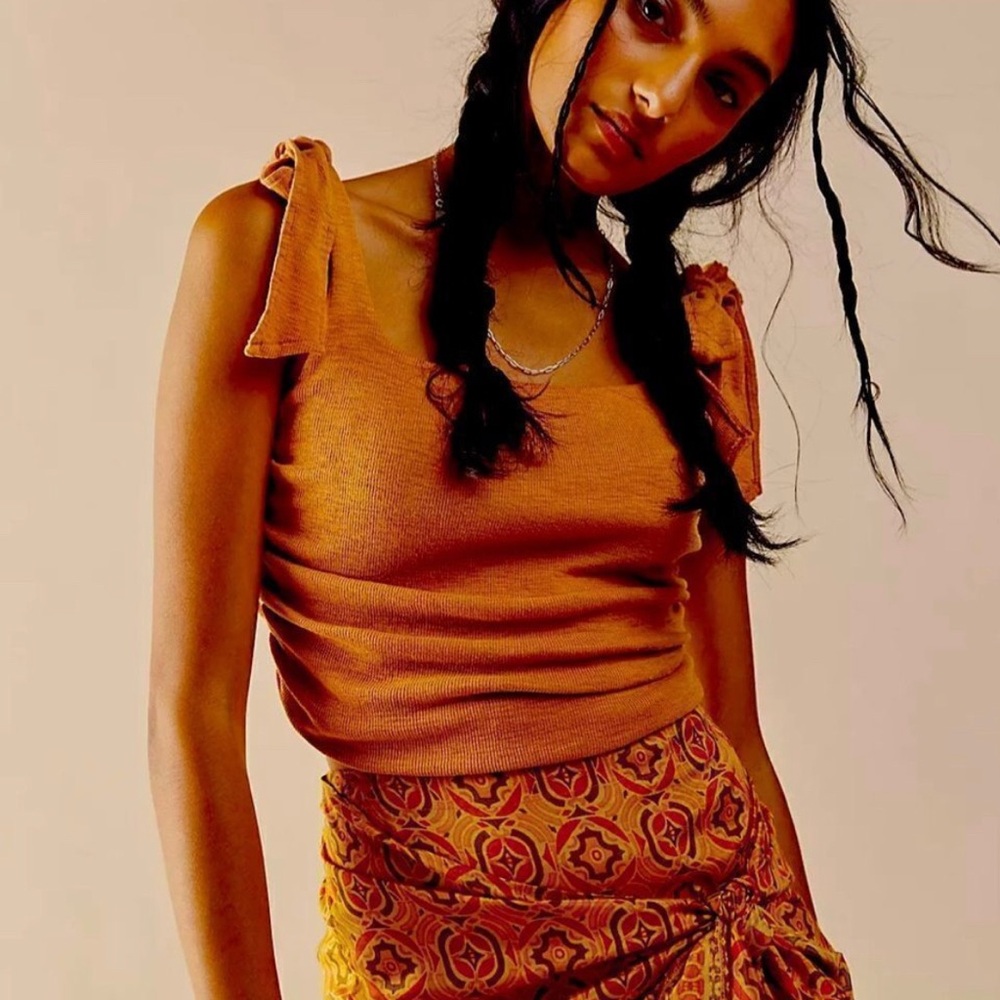 Free People The Boulevard Tank Top Orange Size XS New NWOT